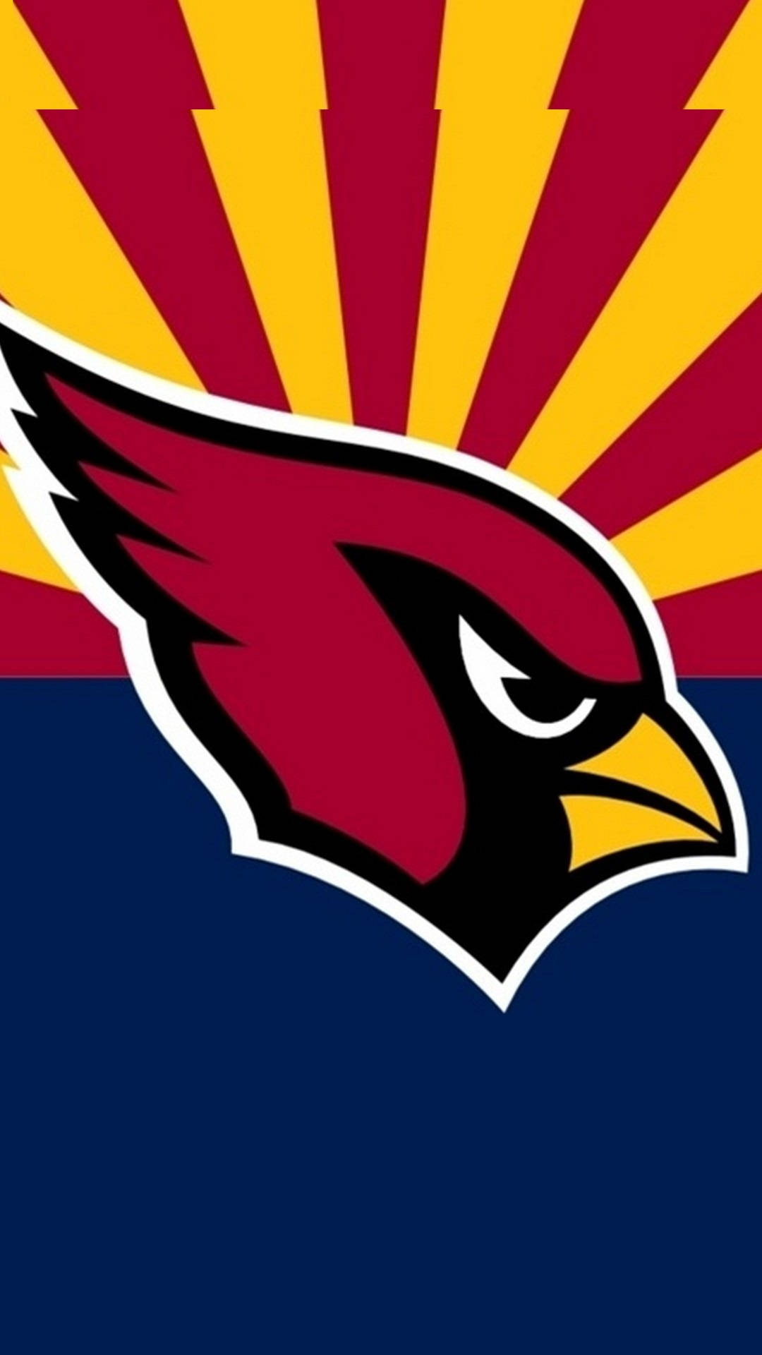 Arizona Cardinals Sun Rays Logo Art Background