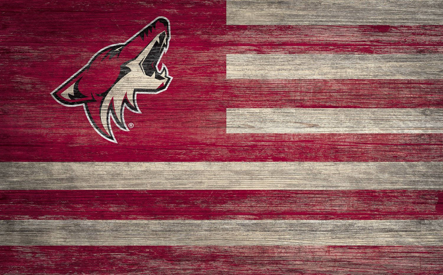 Arizona Coyotes American Flag Background