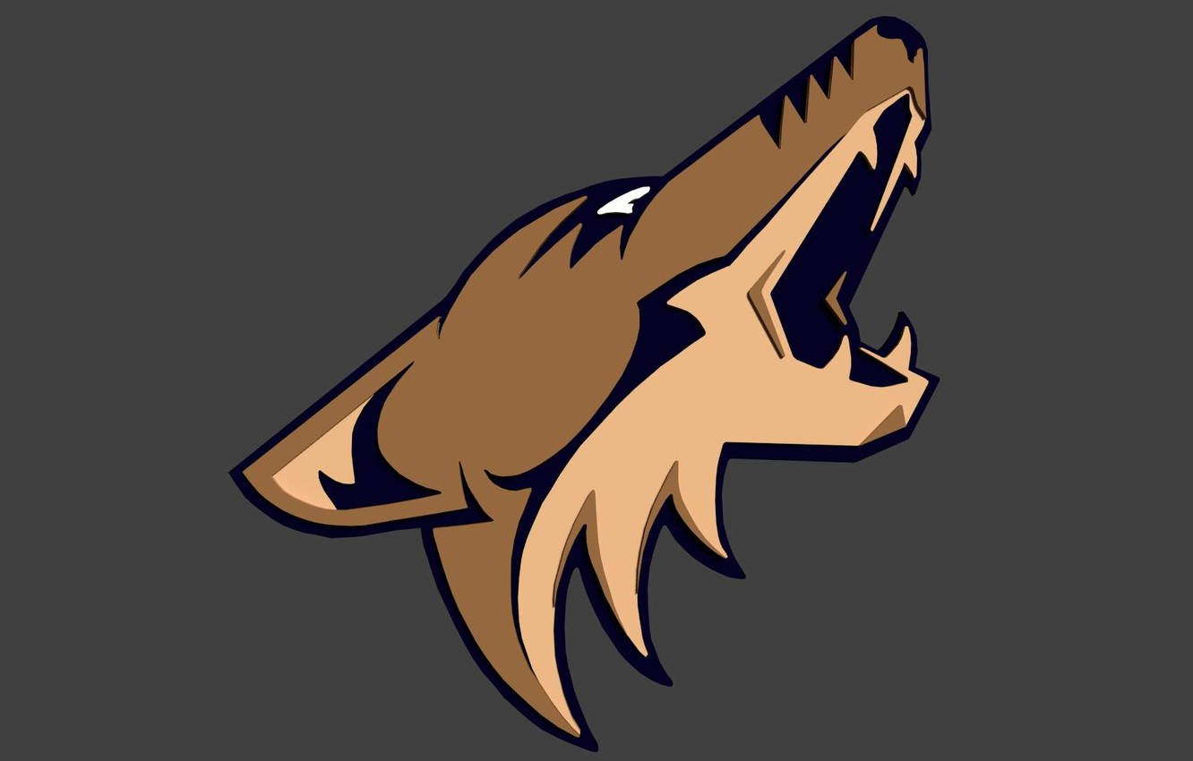 Arizona Coyotes Brown And Peach Logo Background