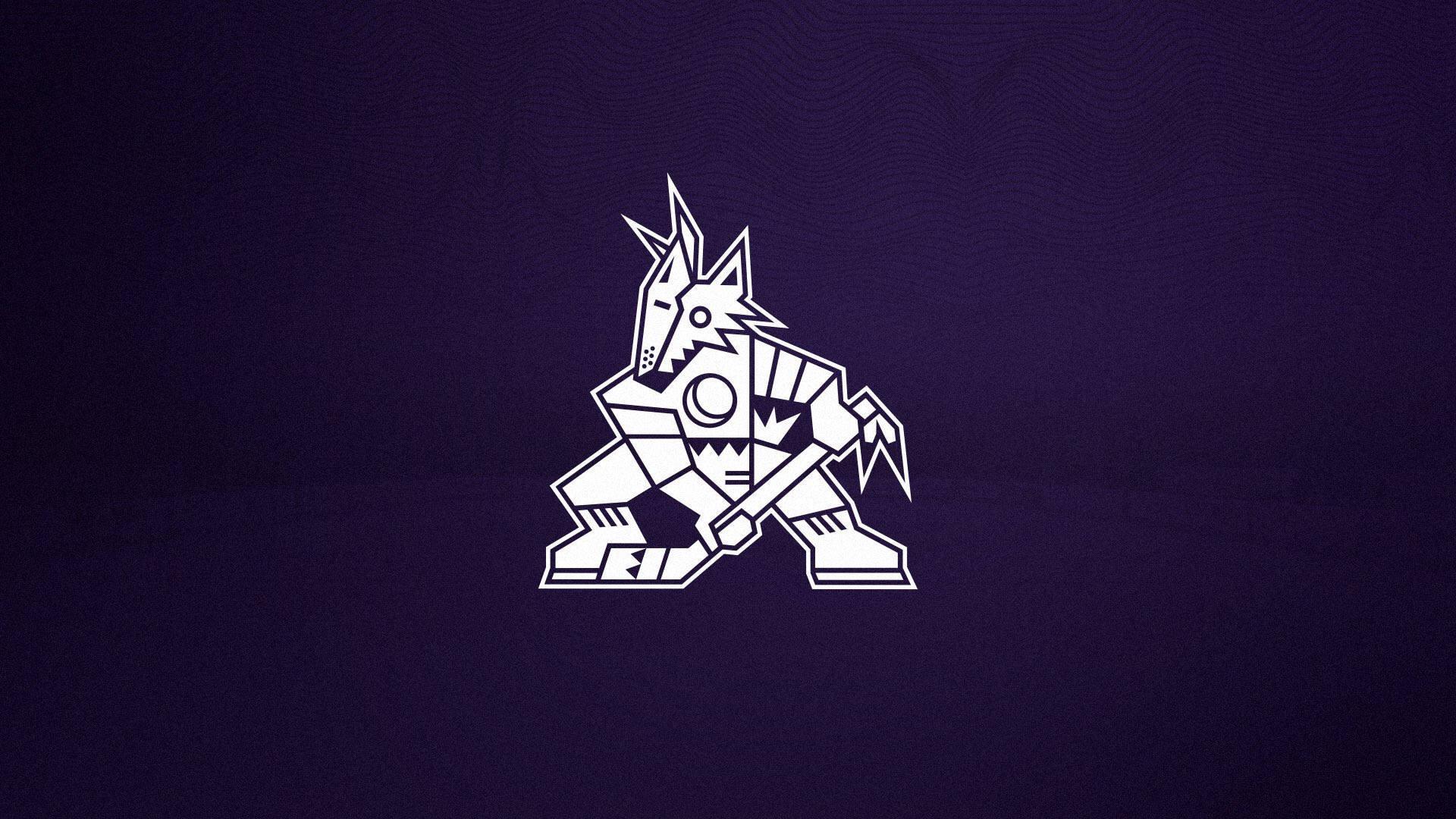 Arizona Coyotes Old Logo On Dark Purple Background