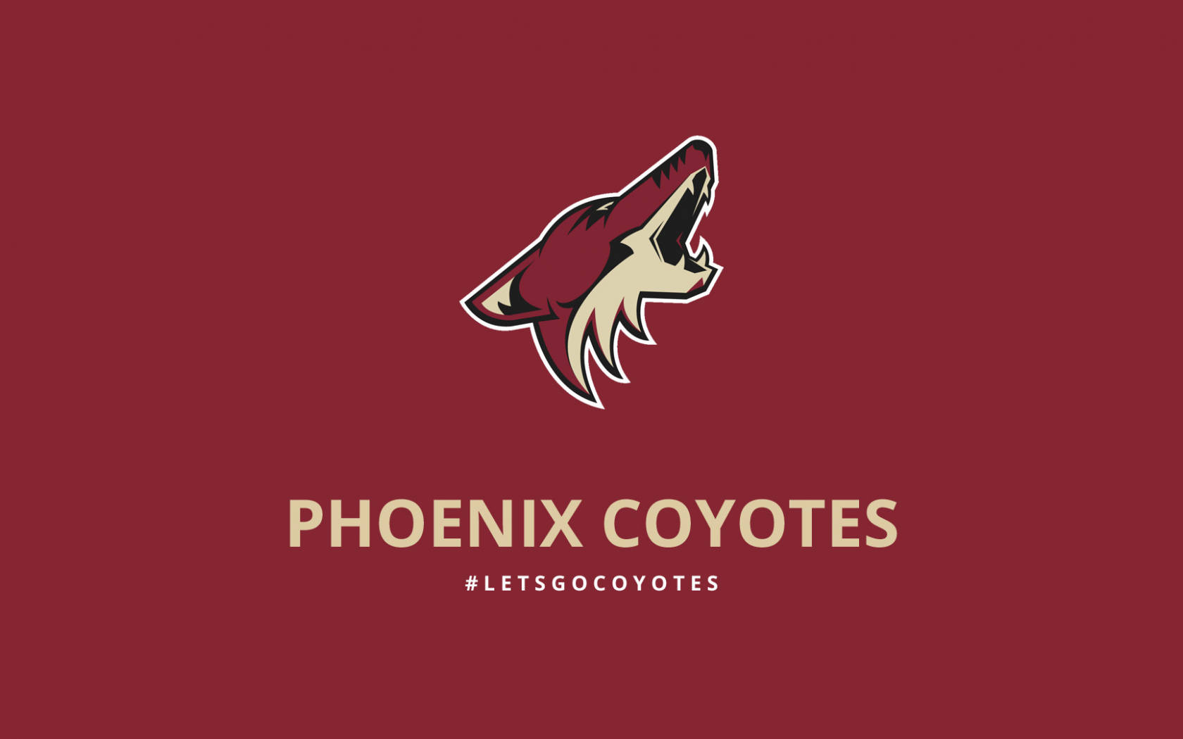 Arizona Coyotes On Red Background