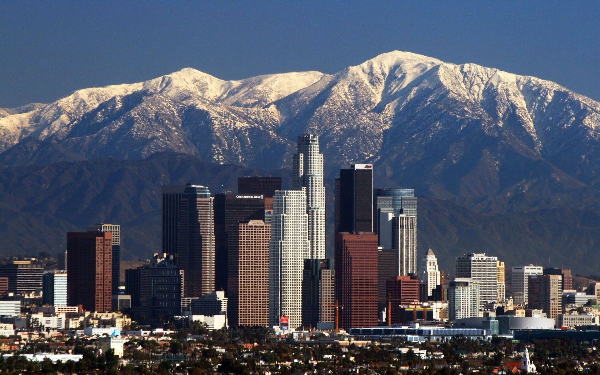 Arizona San Gabriel Mountains Skyline Background