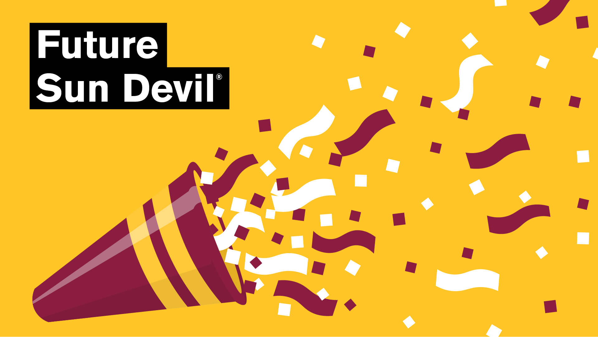 Arizona State University Future Sun Devil Confetti Background