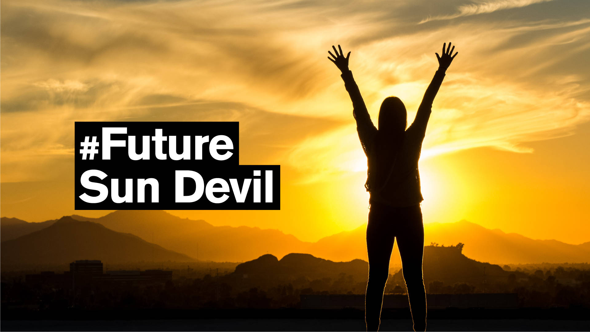 Arizona State University Future Sun Devil Silhouette Background