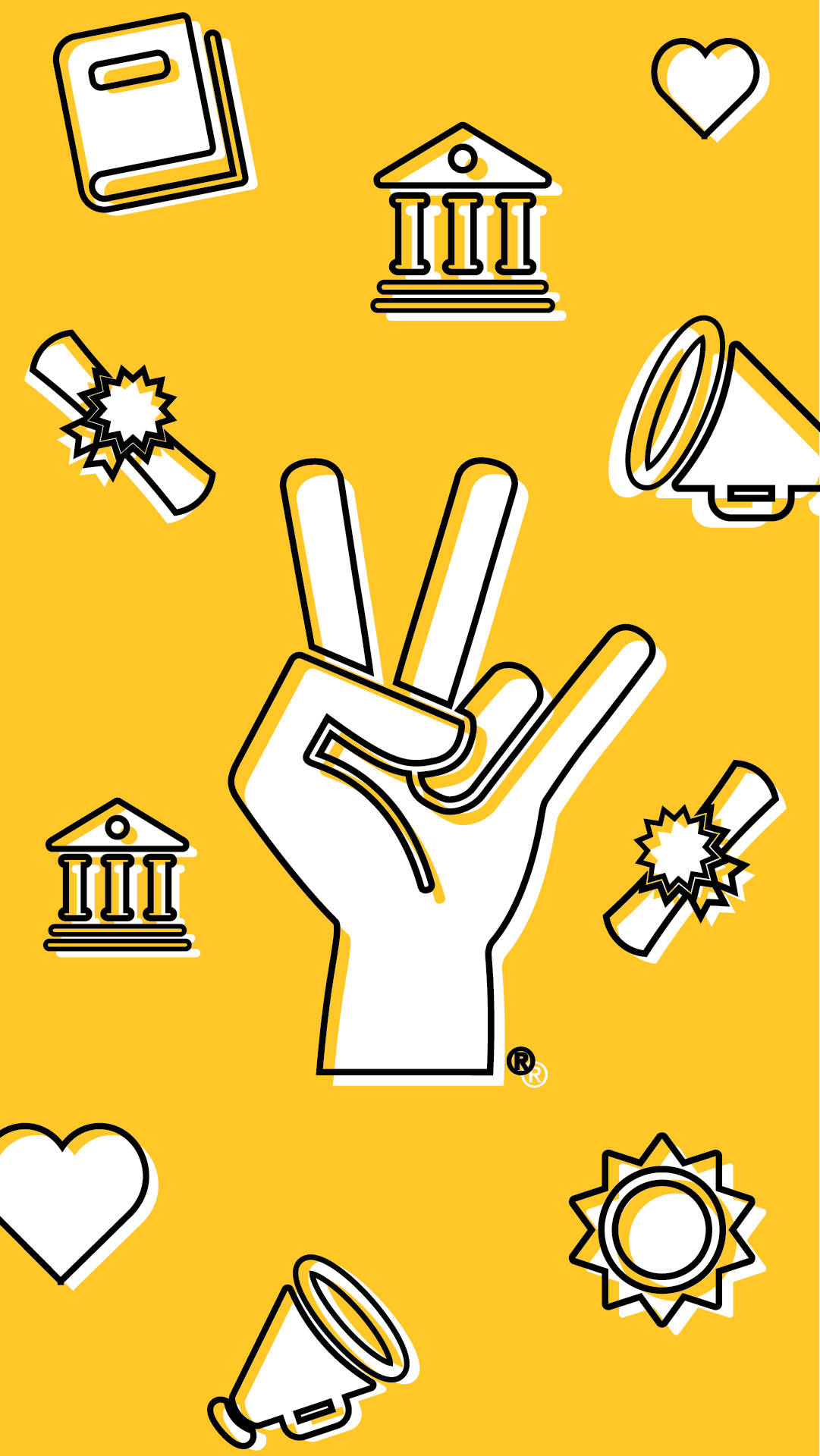 Arizona State University White Symbols Background