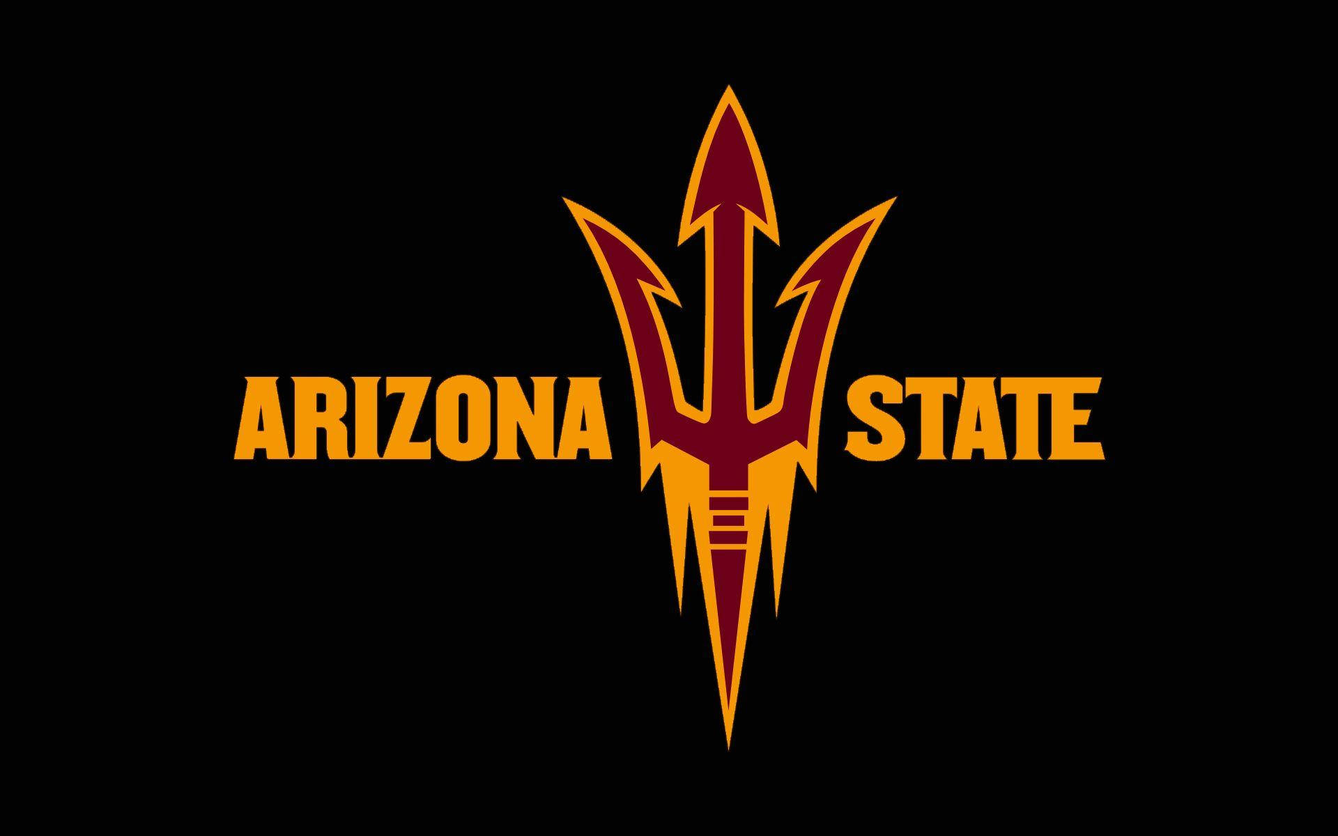 Arizona State University Yellow And Red Logo Background