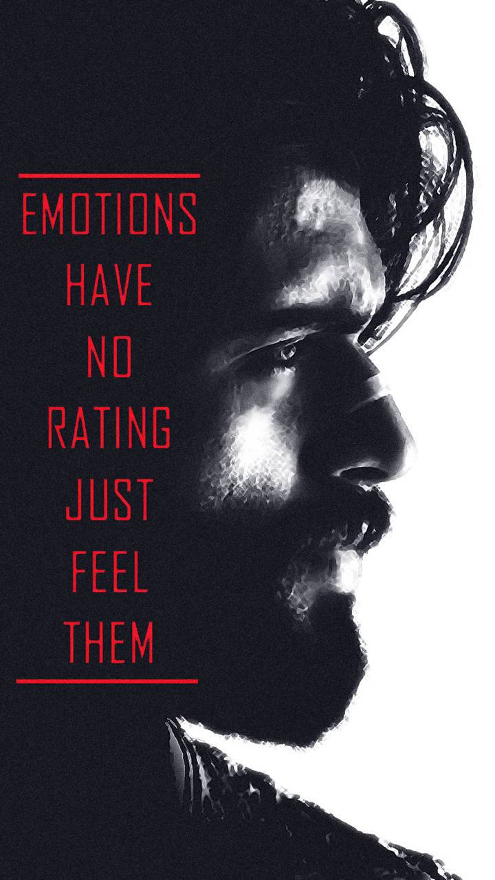 Arjun Reddy Red Font Quote