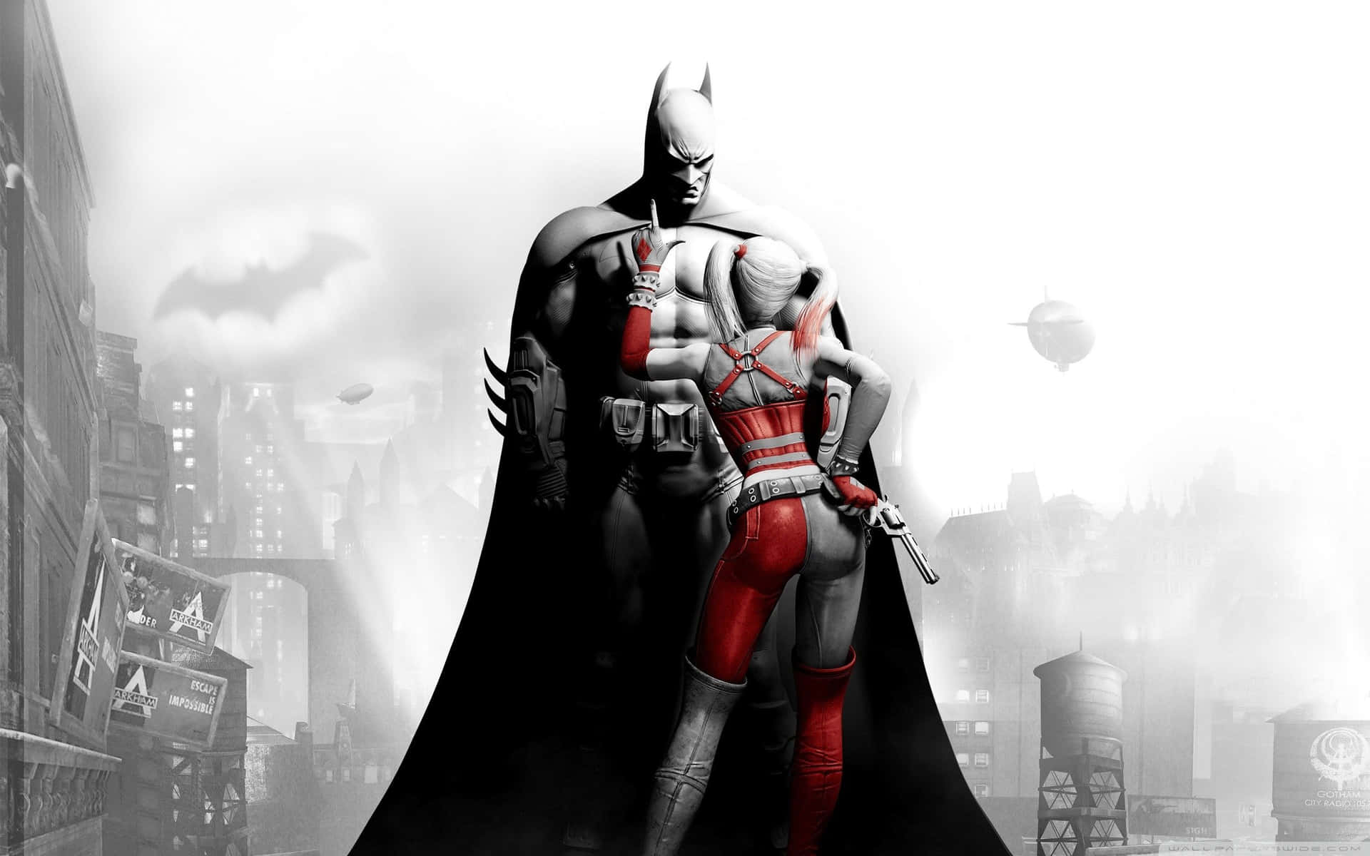 Arkham Knight 4k Batman And Harley Background