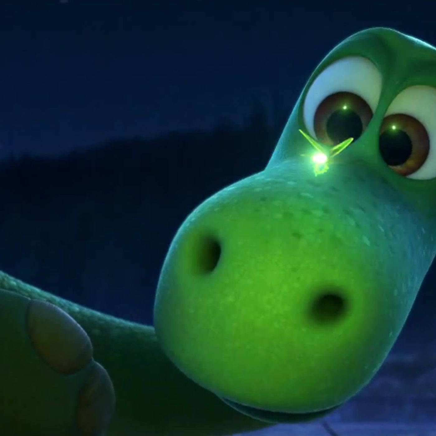 Arlo, The Good Dinosaur, Embracing The Magic Of Nature With A Firefly Background