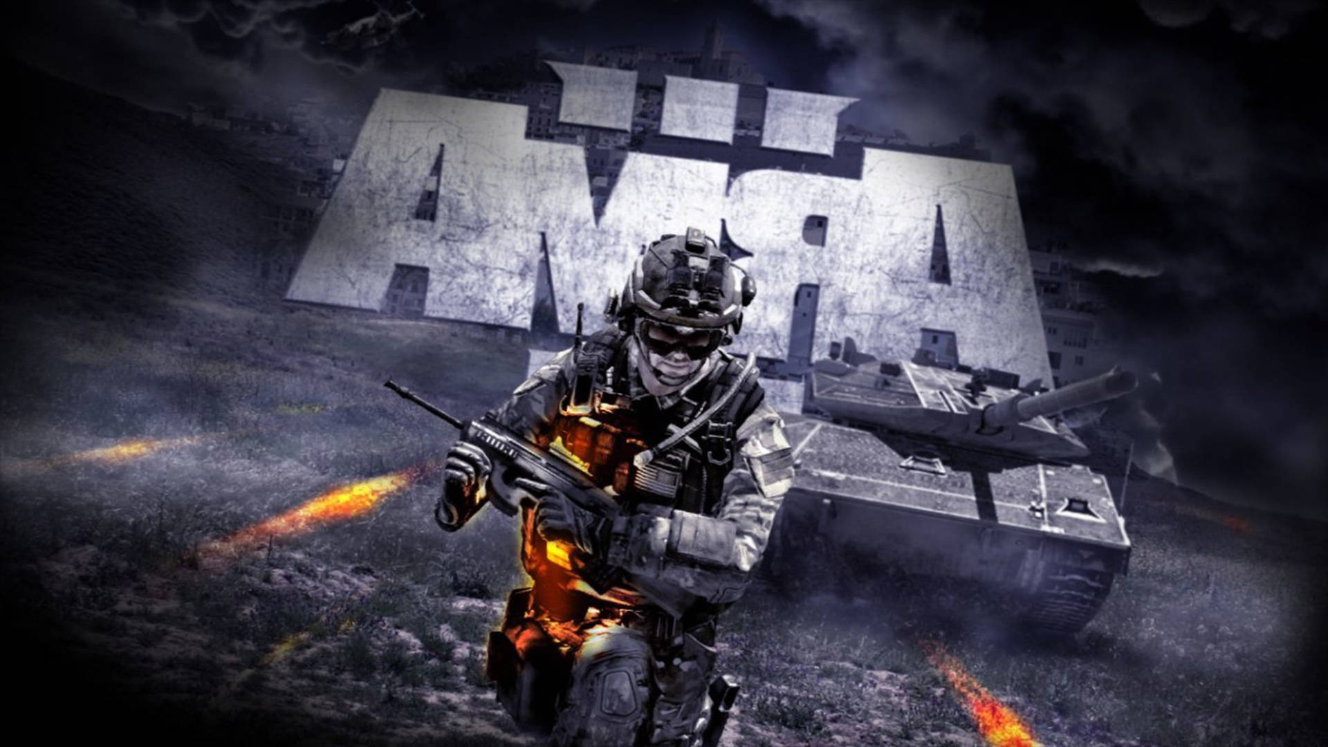 Arma 3 Soldier And Tank Background