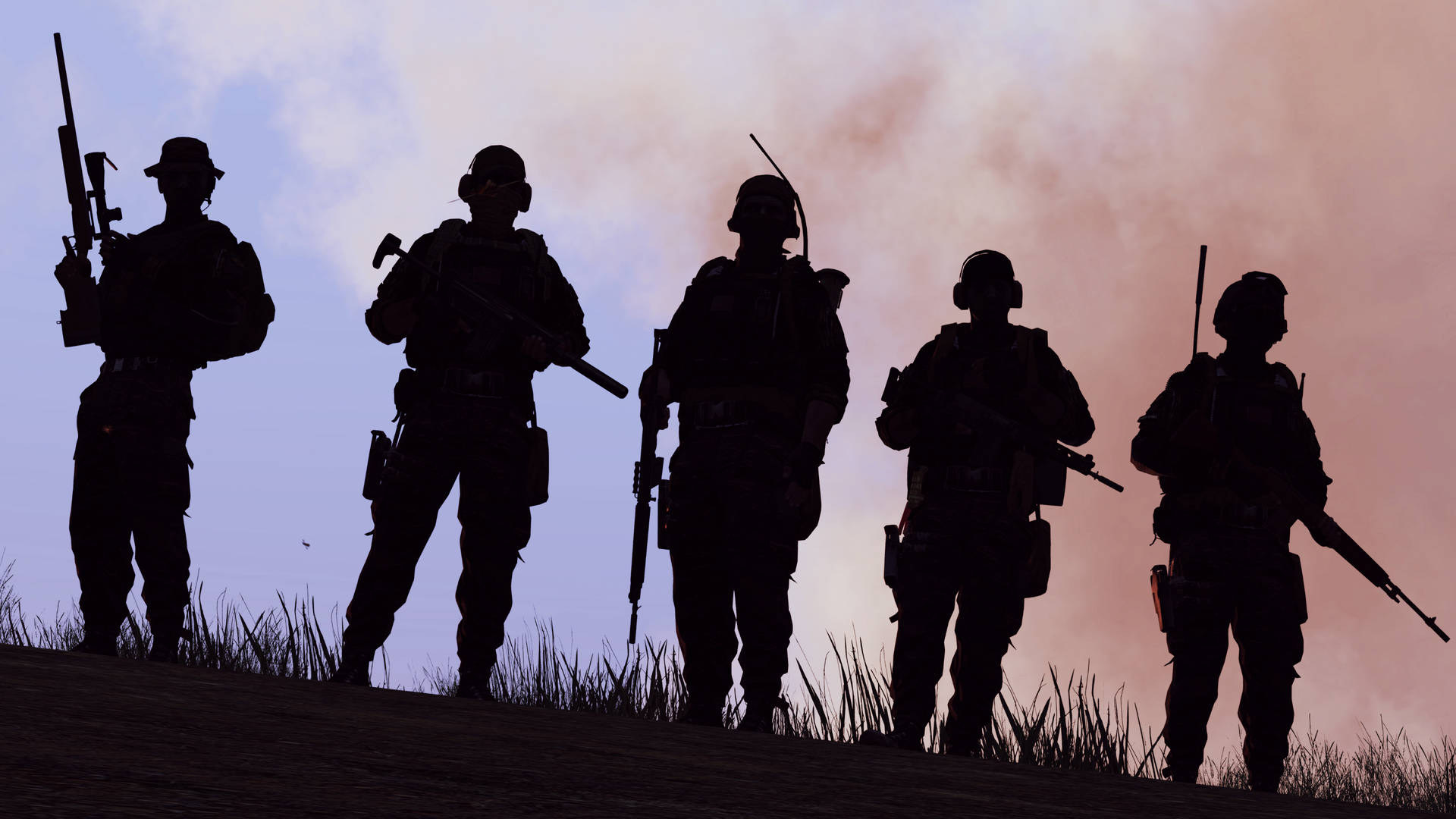 Arma 3 Soldiers Silhouette Background