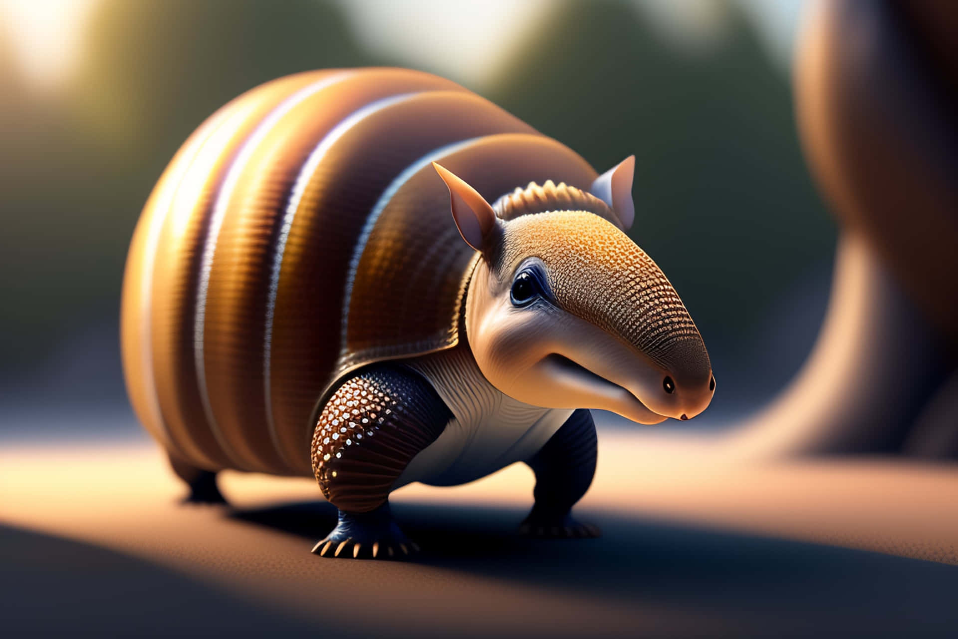 Armadillo Sunset Illustration