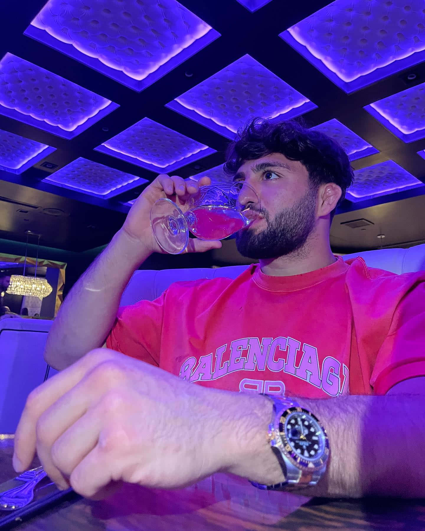 Arman Tsarukyan Drinking At Bar