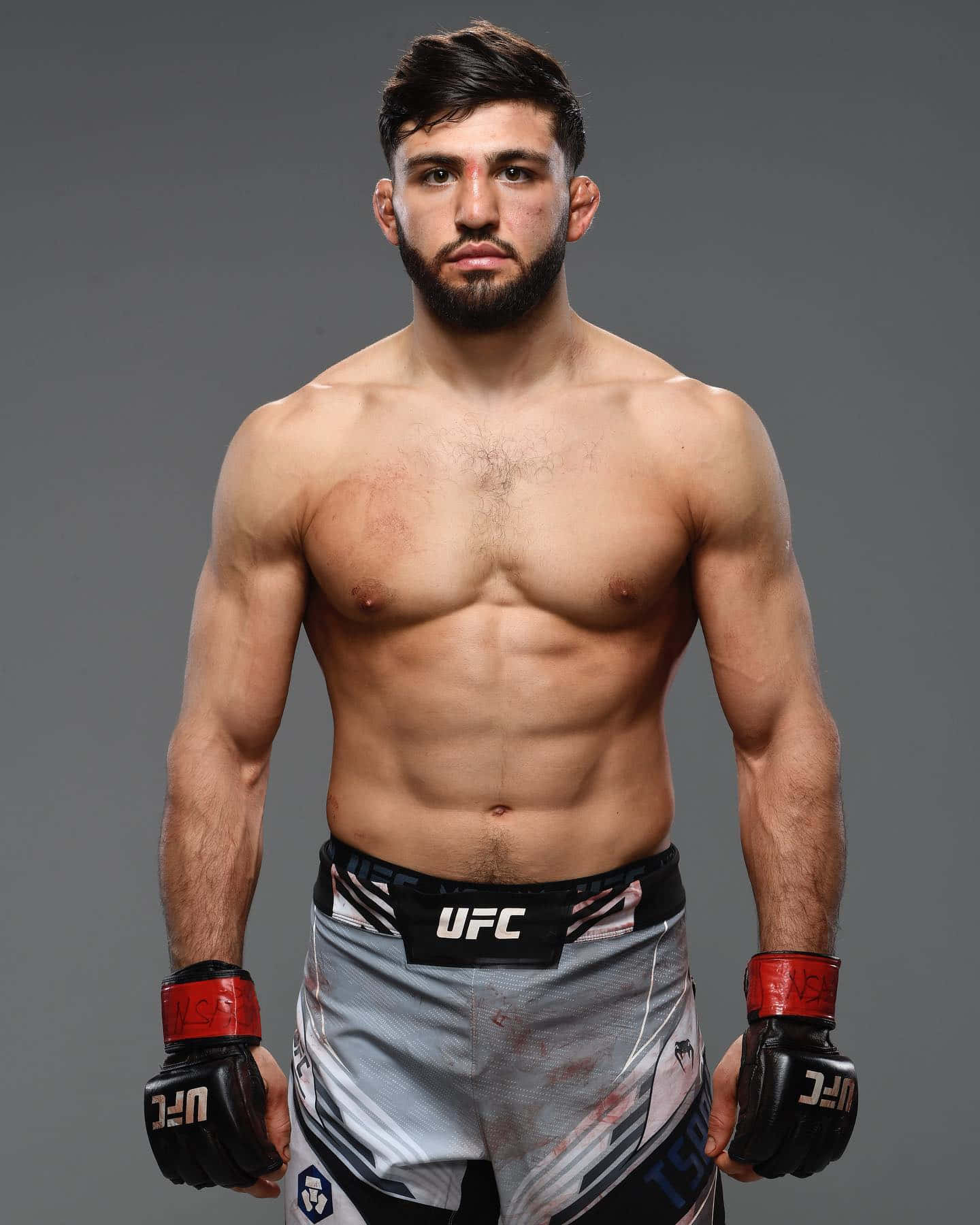 Arman Tsarukyan With Mma Gloves Photoshoot Background