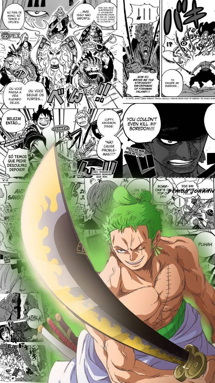 Armed Zoro One Piece Aesthetic Background