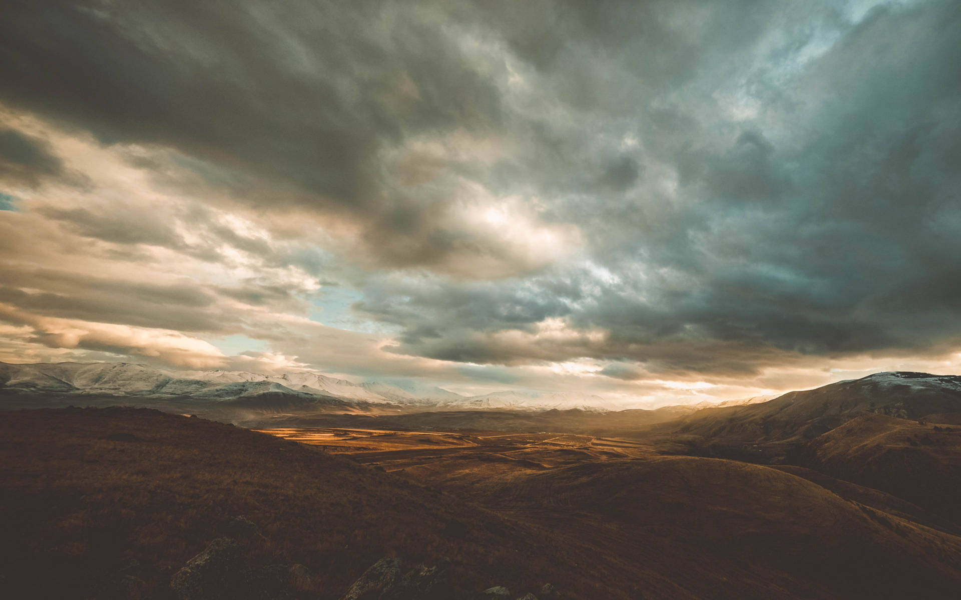 Armenia Cloudy Landscape Background