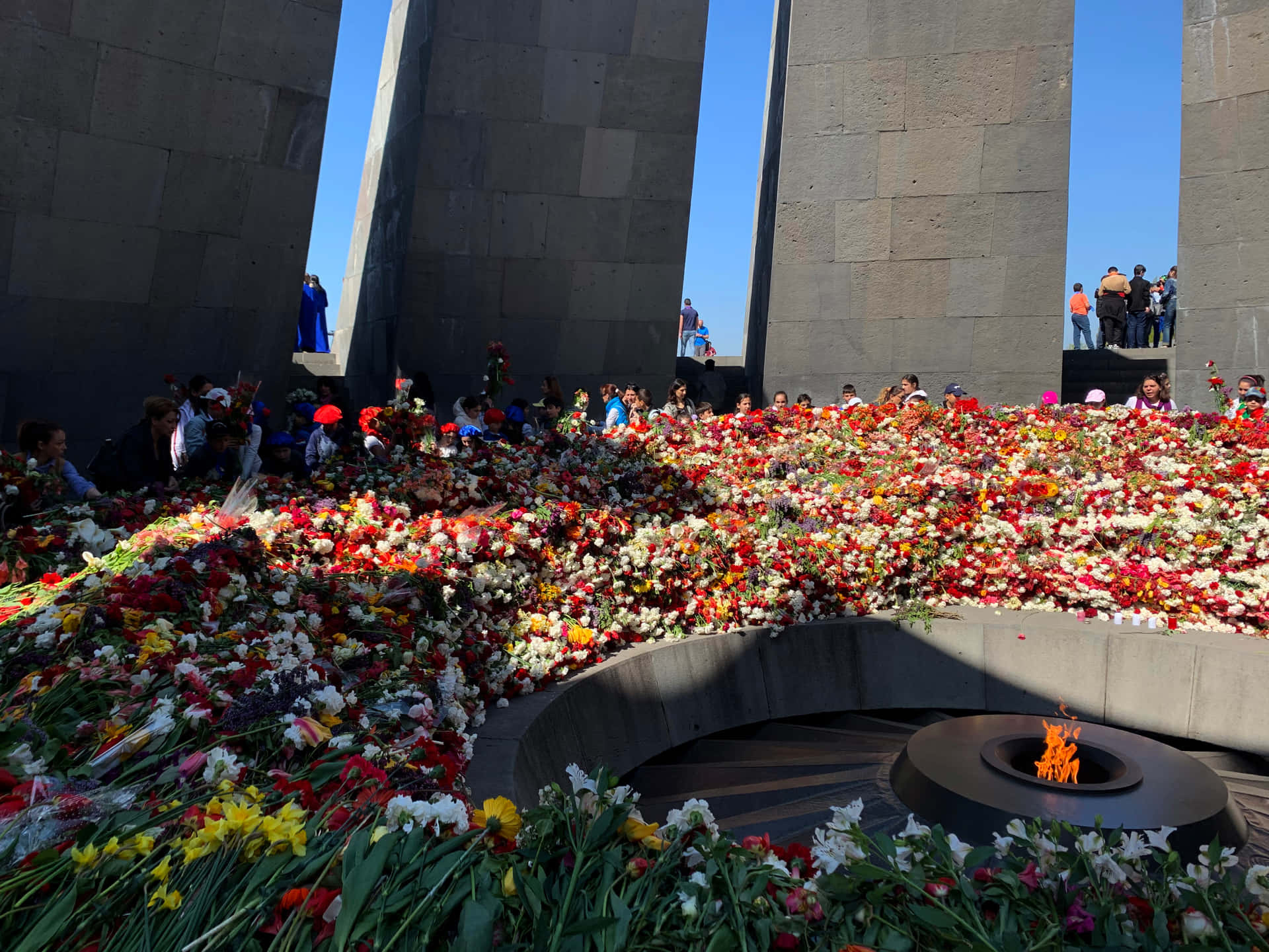 Armenian Genocide Memorial Flower Offerings