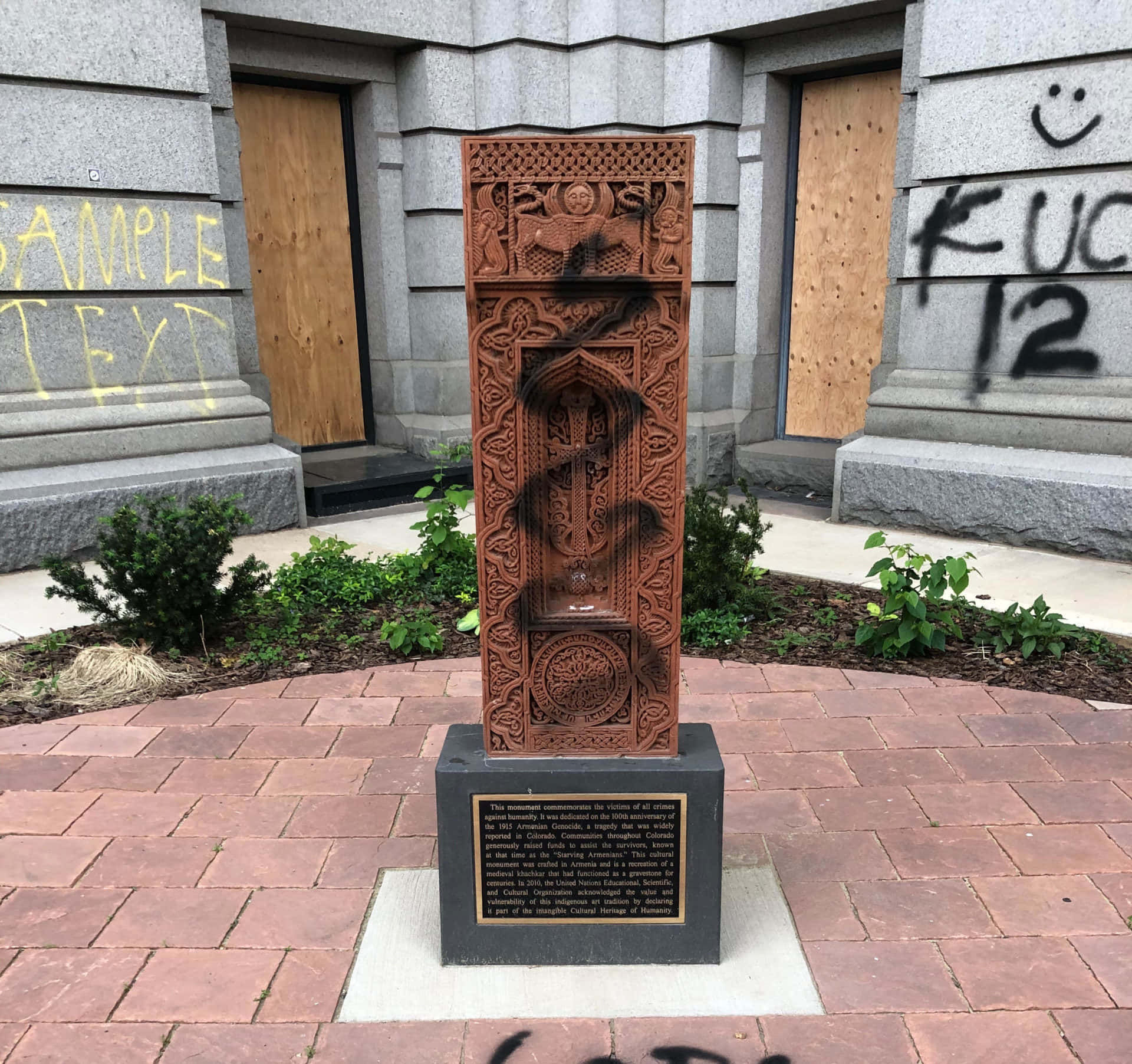 Armenian Genocide Memorial In Colorado Vandalized Background