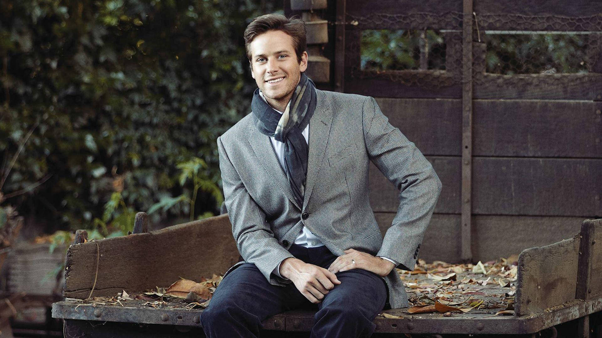 Armie Hammer At Wagon Background