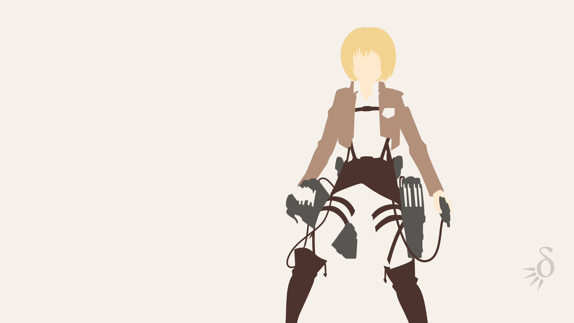 Armin Attack On Titan Minimalist Anime Background