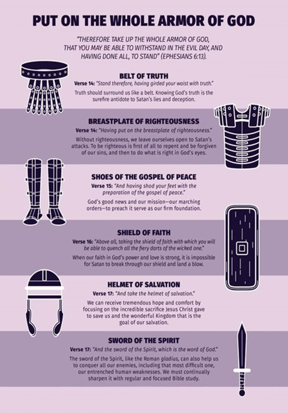 Armor Of God Purple Background Background