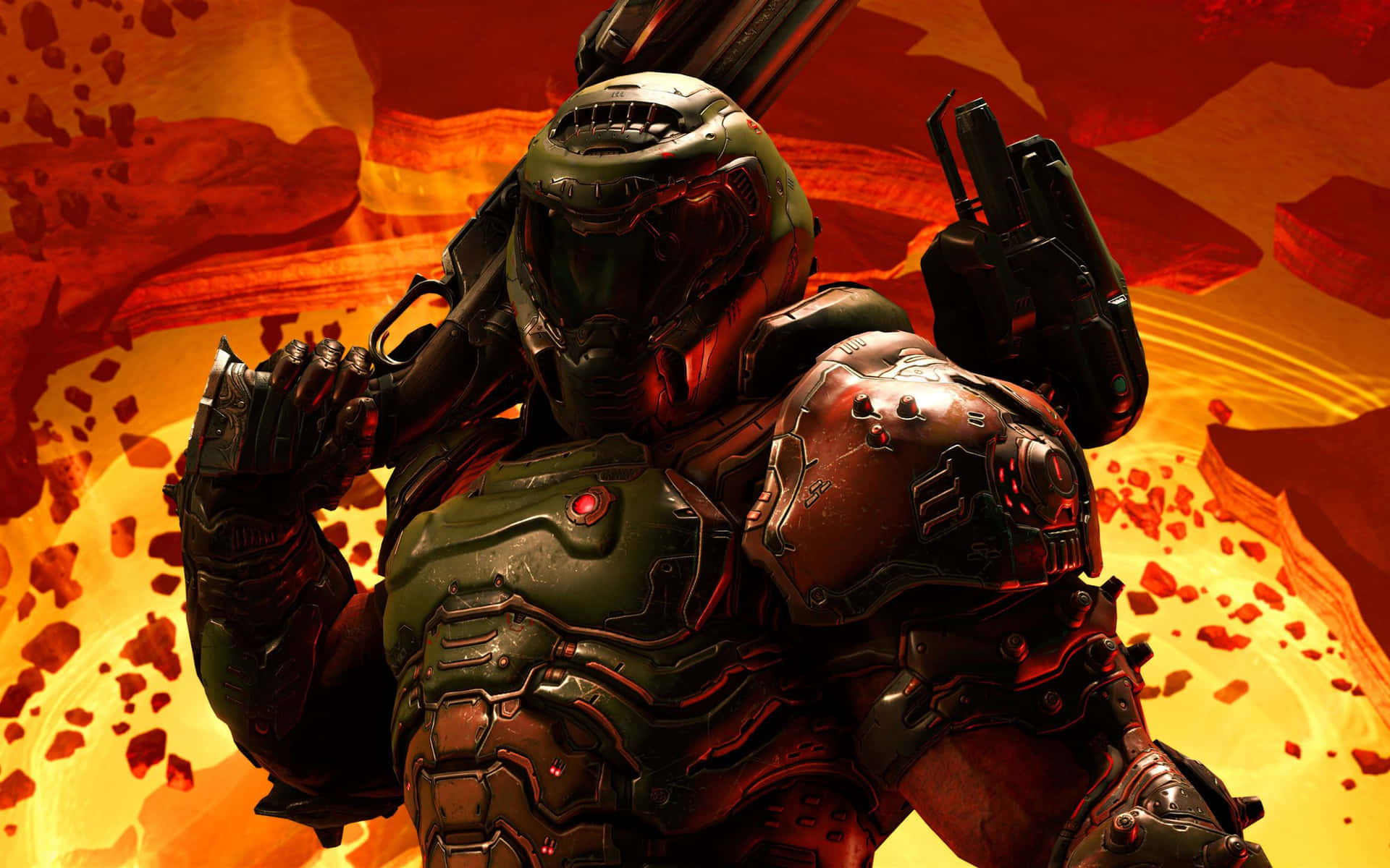 Armored Doom Slayer Background