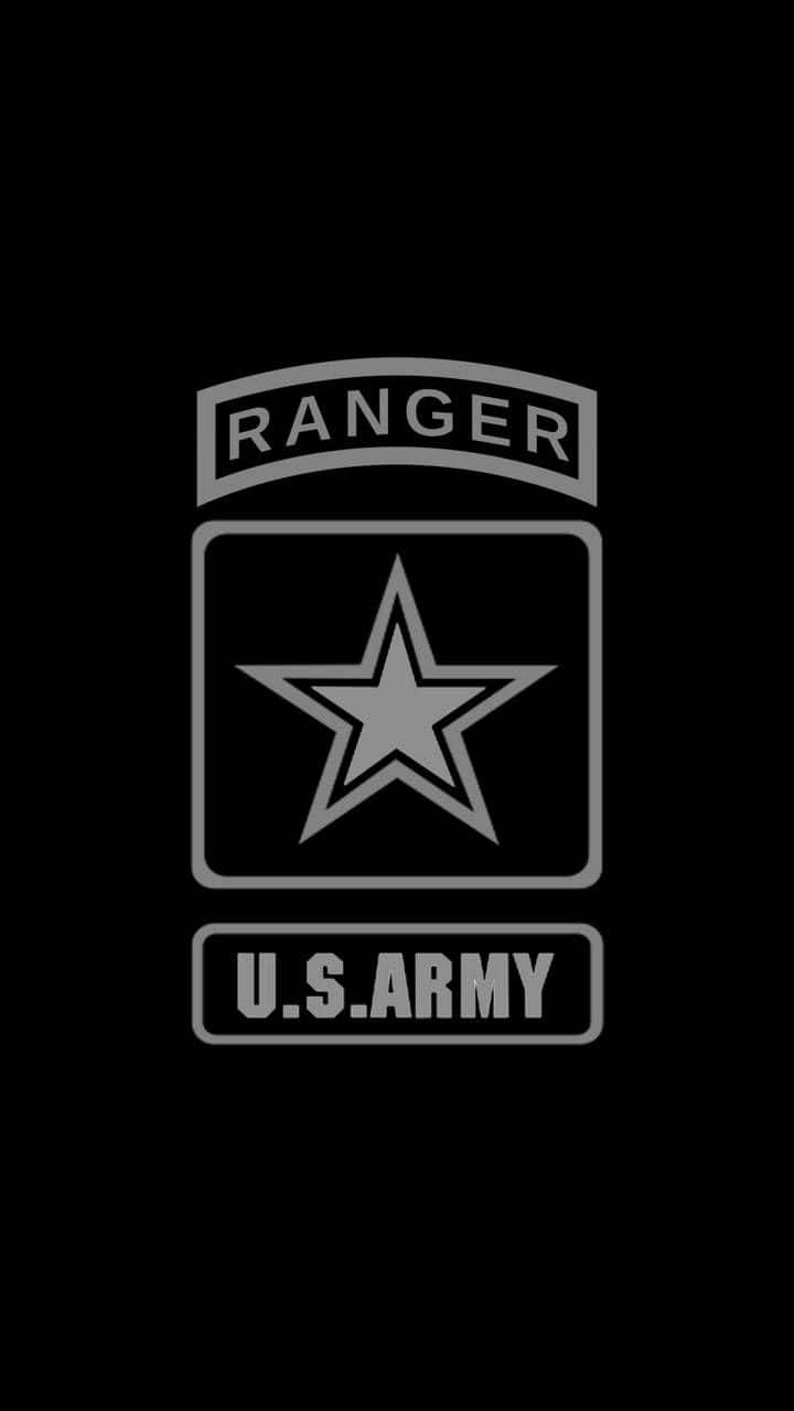 Army Ranger Emblem Black Background Background