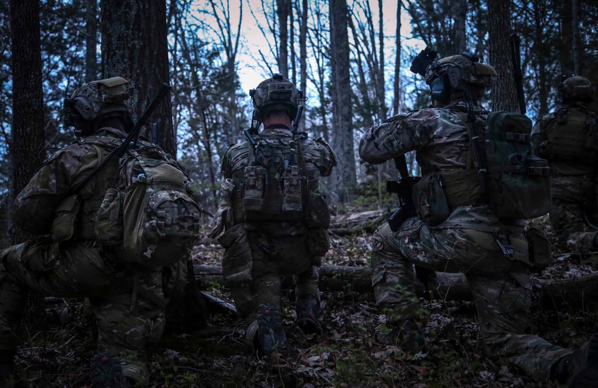 Army Rangers Dusk Patrol Background