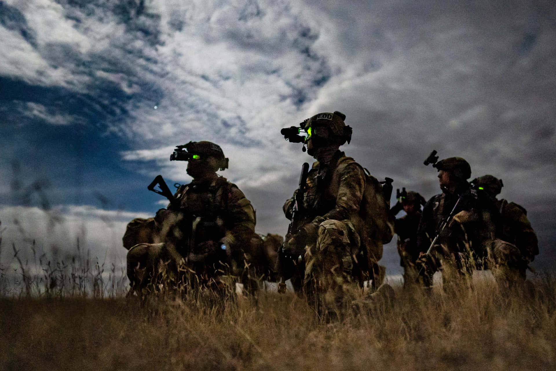 Army Rangers Night Mission Preparation Background