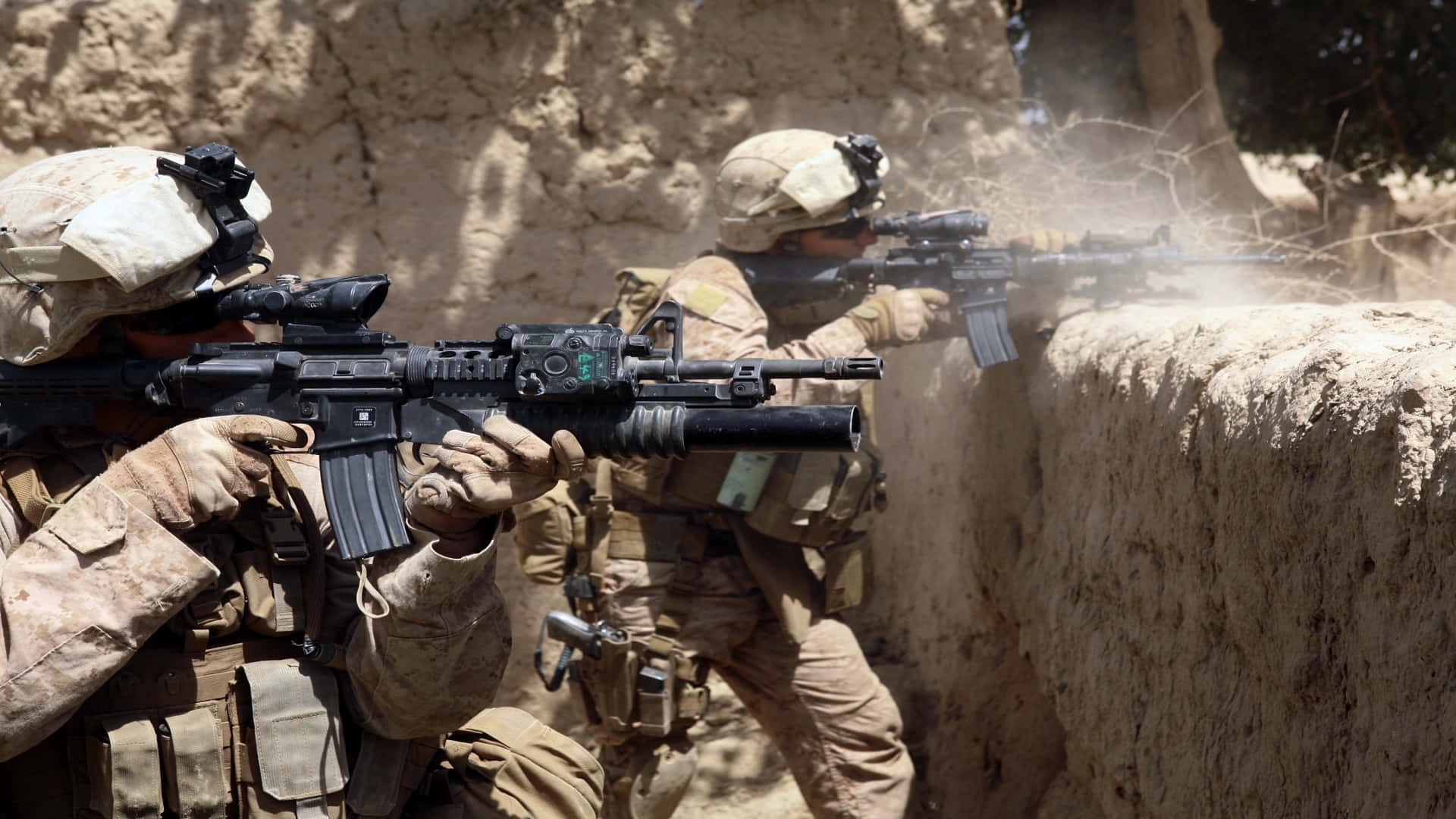 Army Rangersin Combat Operation Background