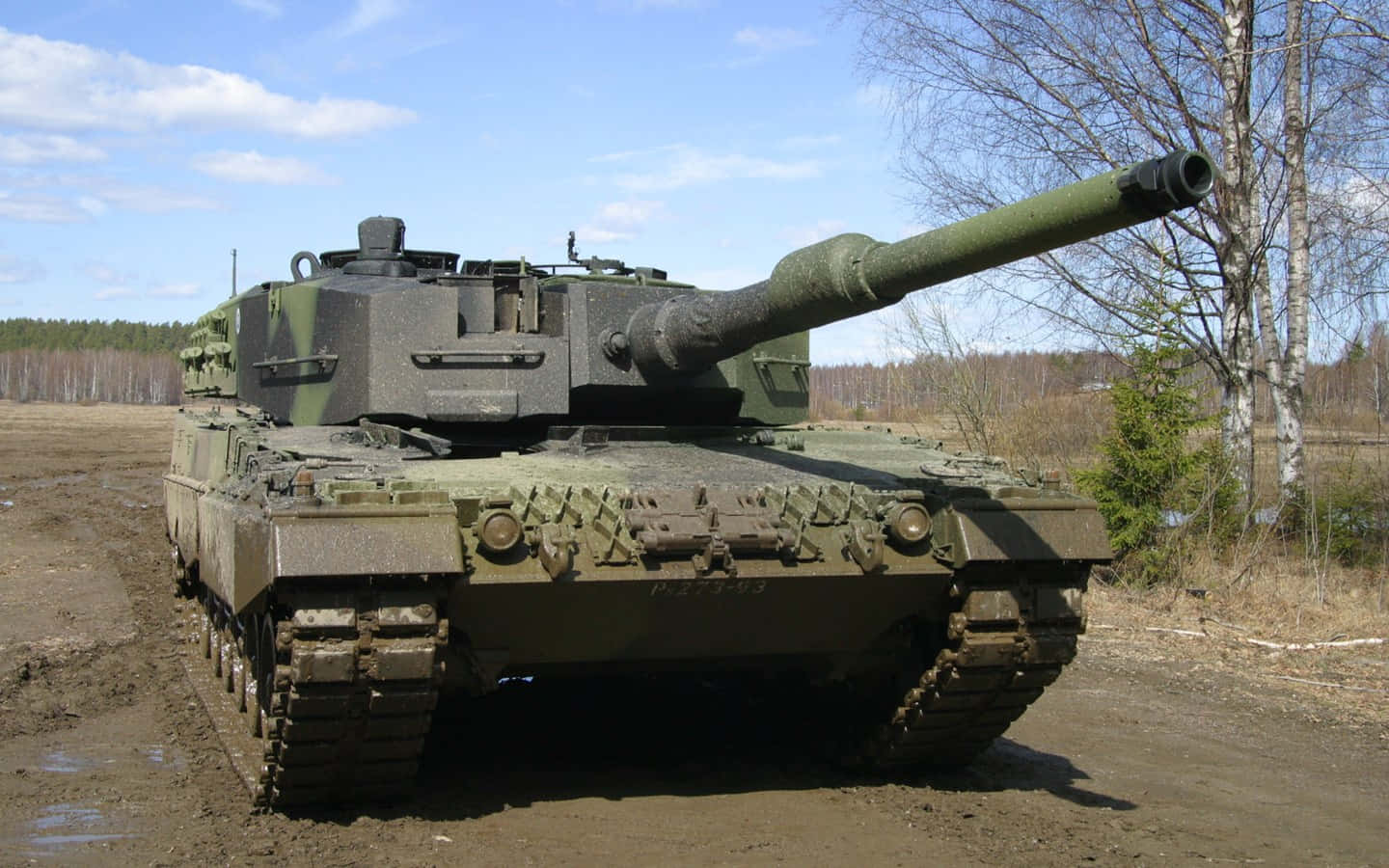 Army Tank Exercises On The Battlefield Background