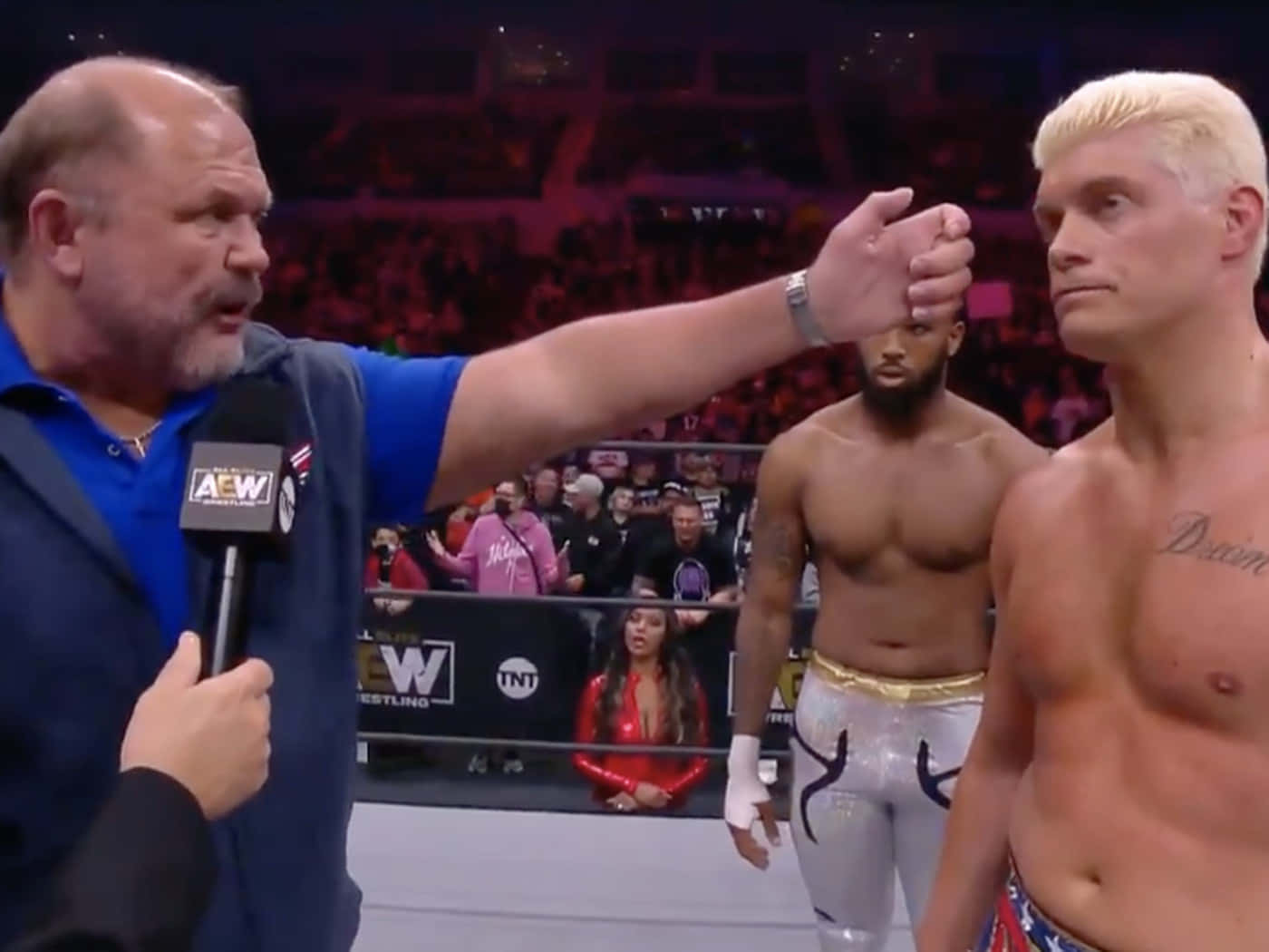 Arn Anderson In Ring With Cody