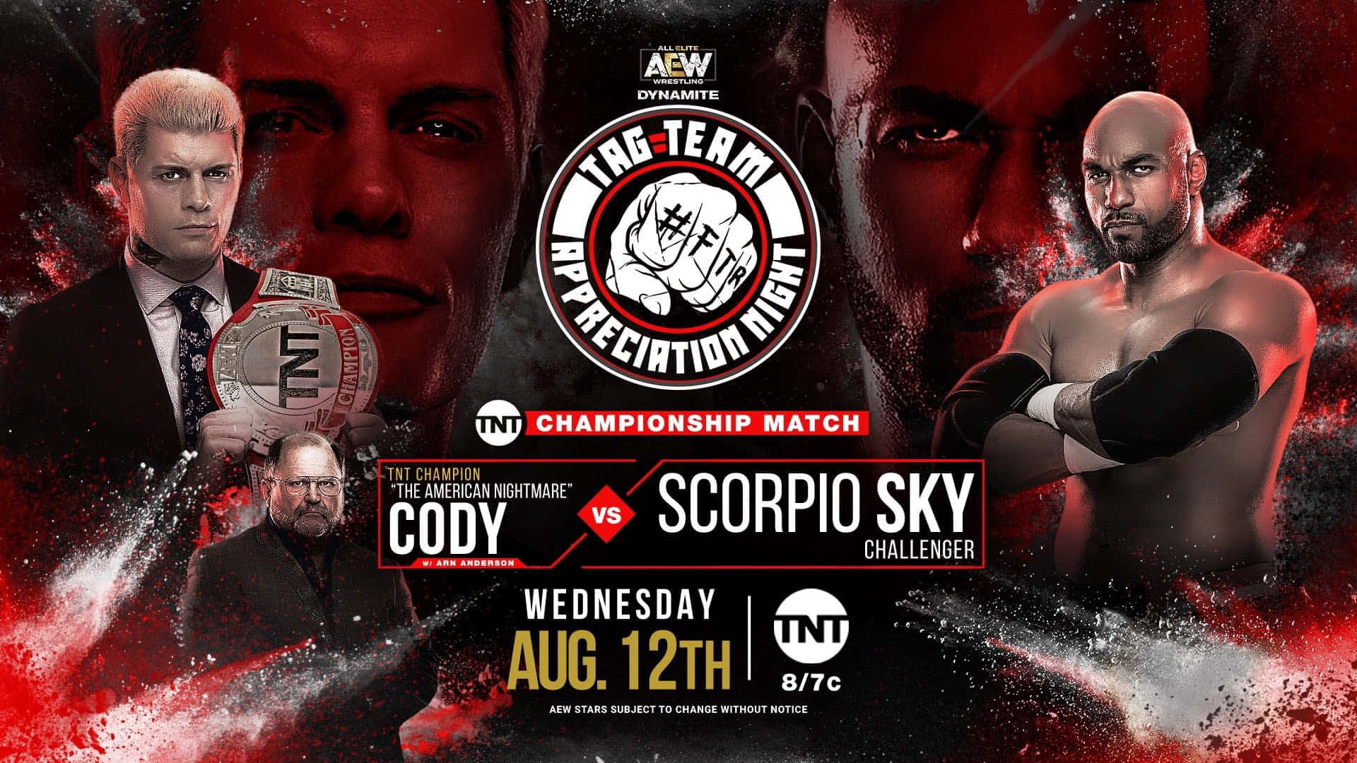 Arn Anderson With Cody And Scorpion Sky Background