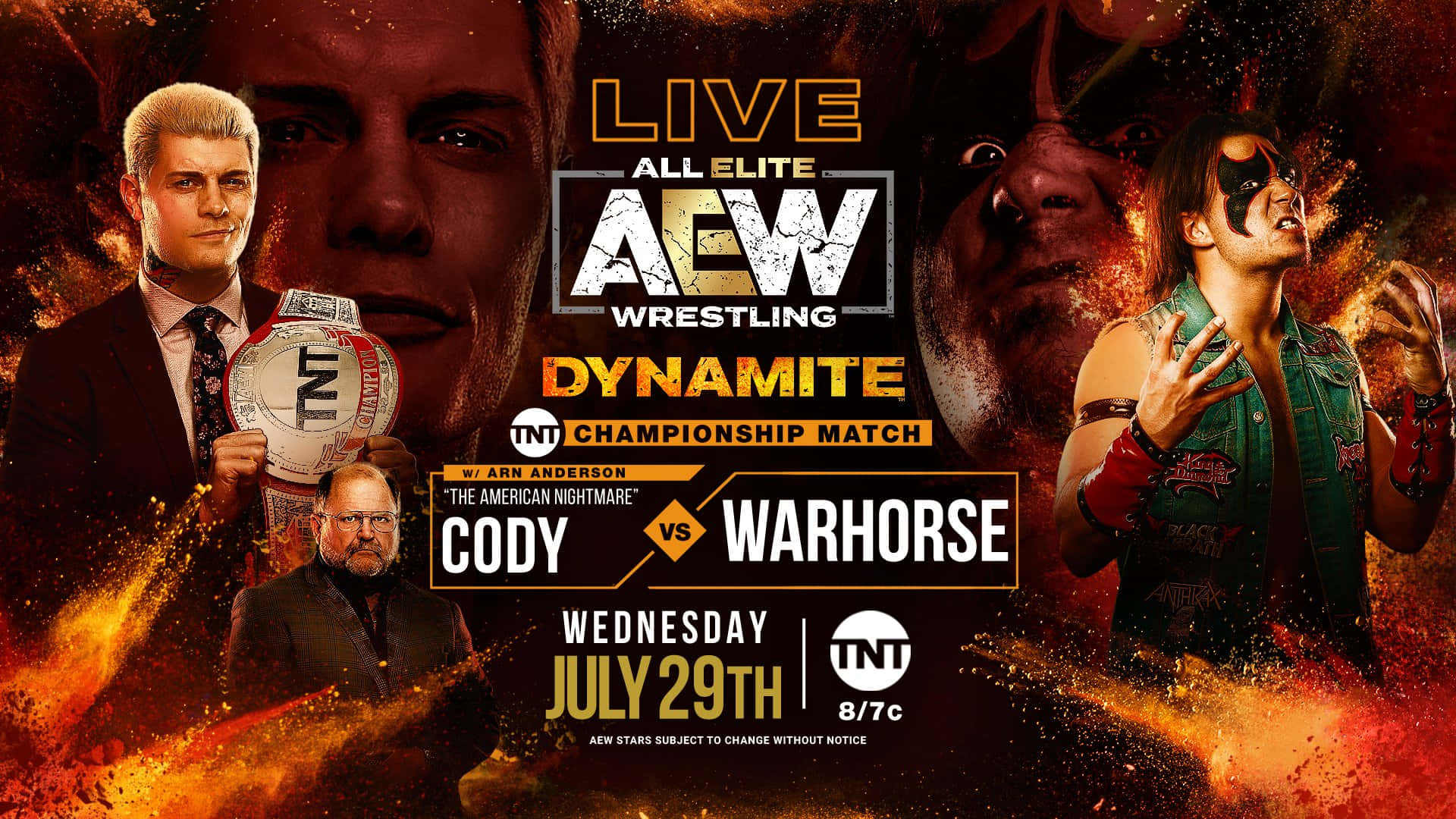 Arn Anderson With Cody And Warhorse Background