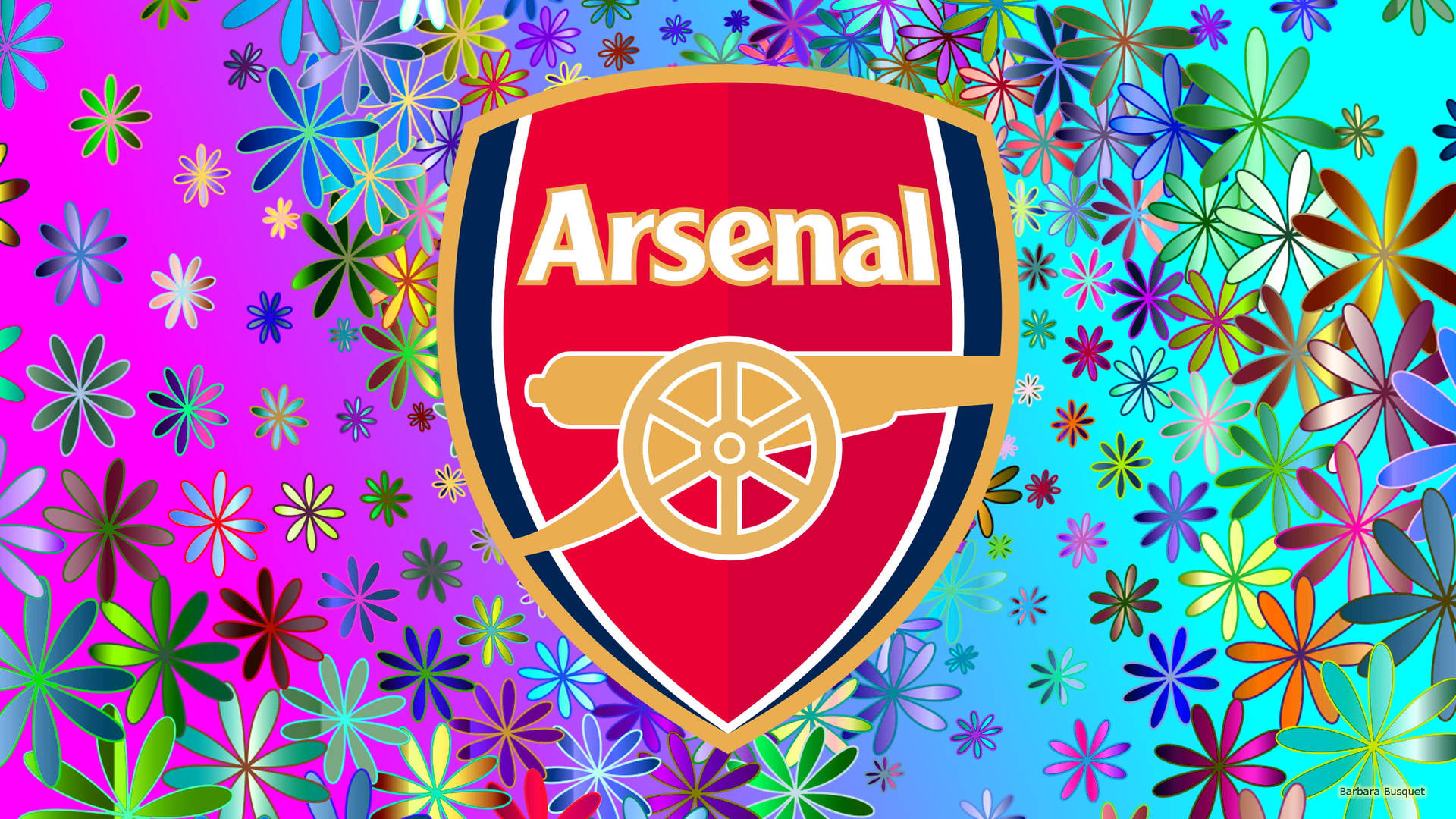 Arsenal Colorful Fan Art Background