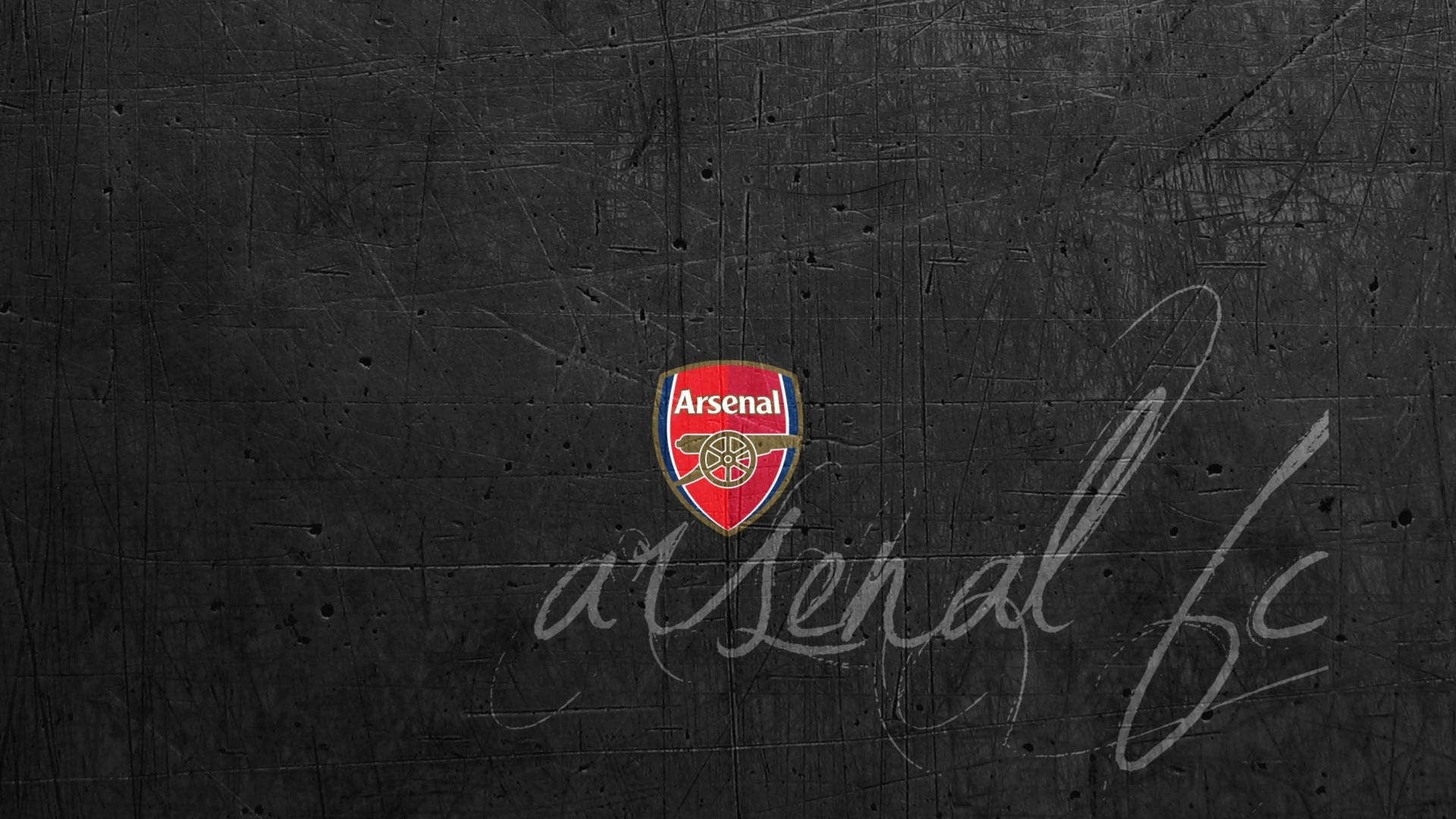 Arsenal Fc Logo On Gray Wall Background