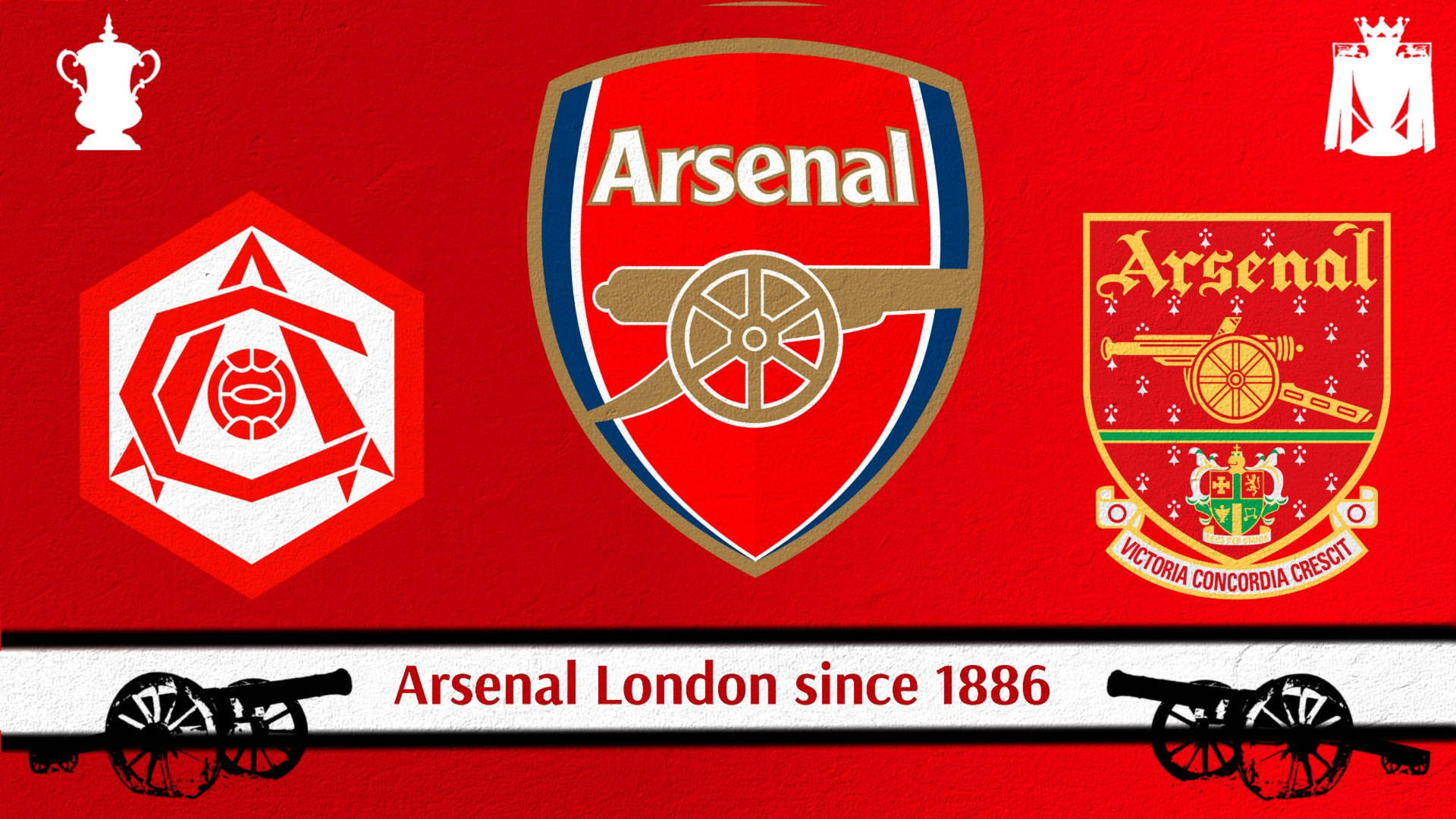 Arsenal Logo Evolution Background