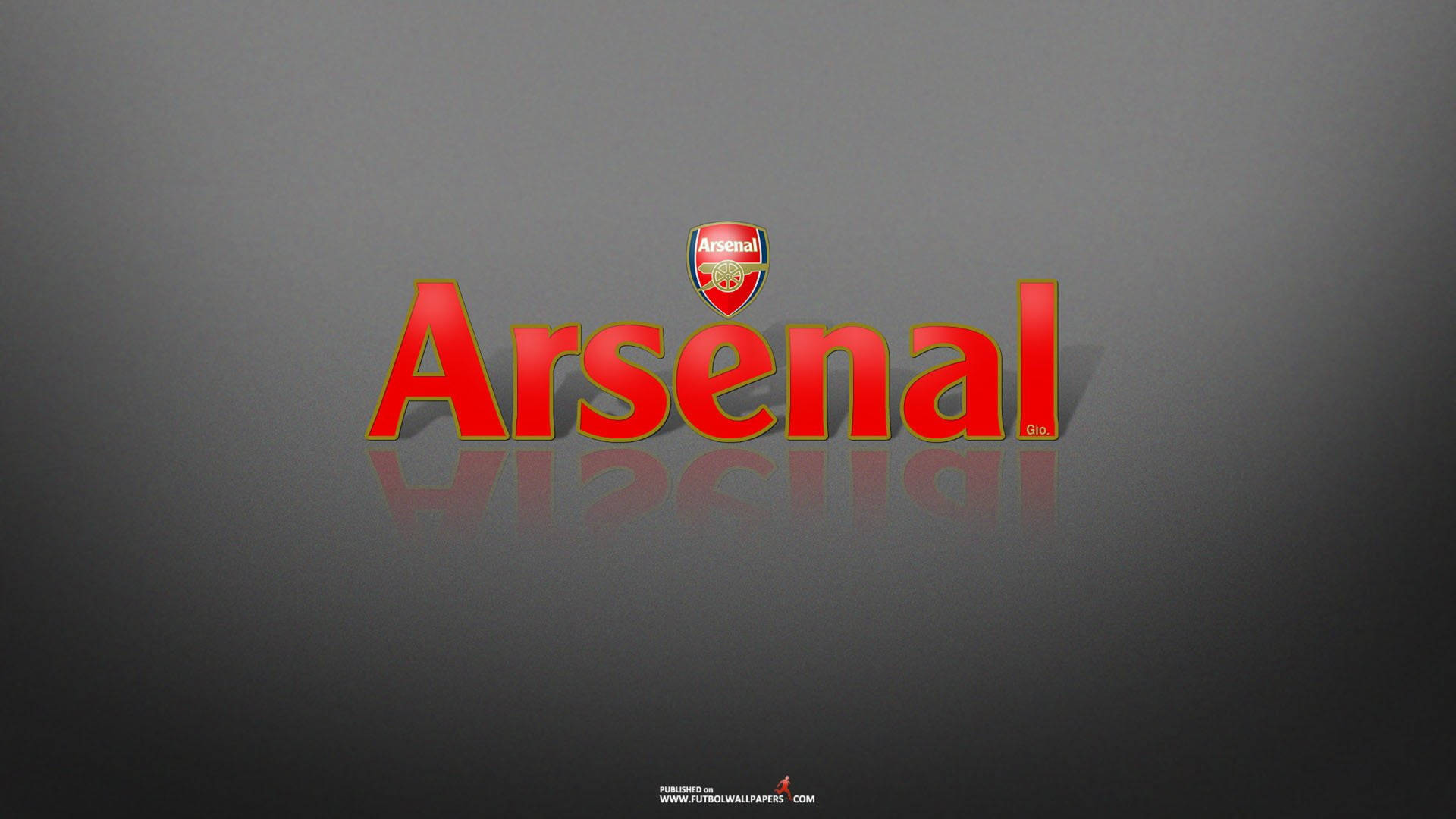 Arsenal Logo In Gray Background