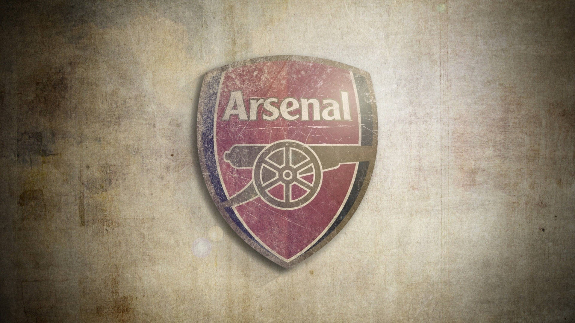Arsenal Logo In Grunge Brown Background