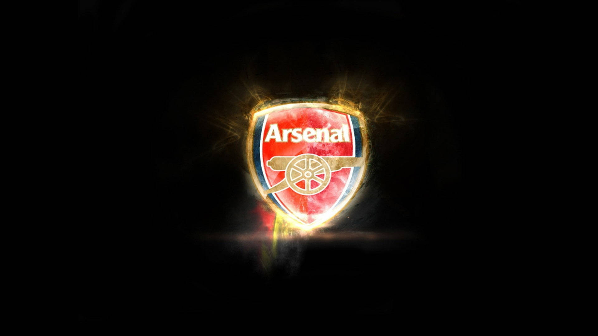 Arsenal Logo Neon Art Background