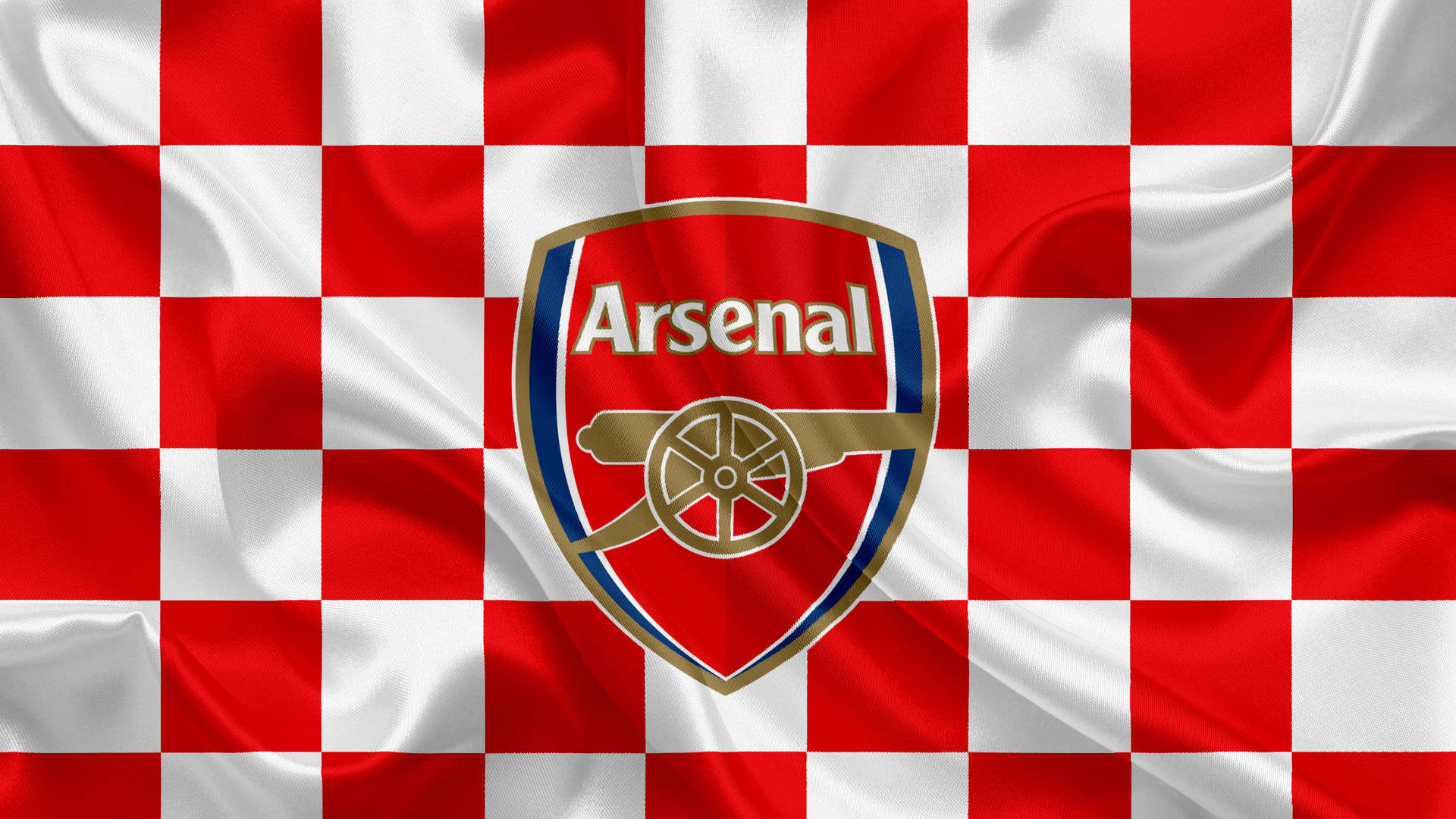 Arsenal Logo On Red White Background