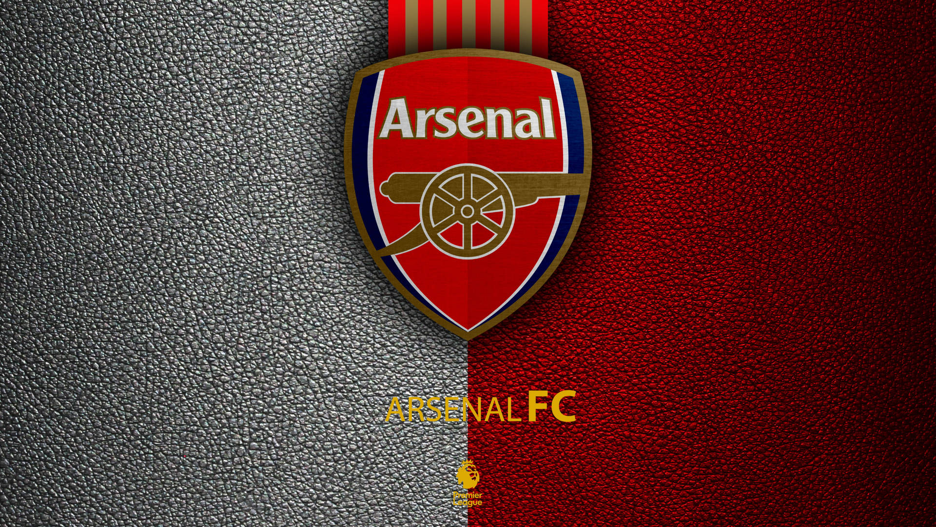 Arsenal On Red And Gray Leather Background
