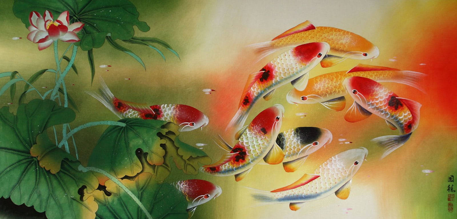 Art Beautiful Fish Background