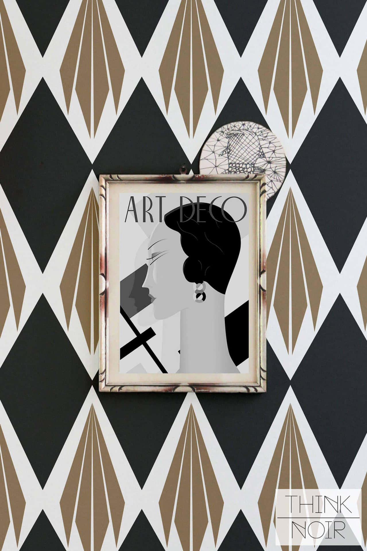Art Deco Wallpaper - A Black And White Picture Frame Background