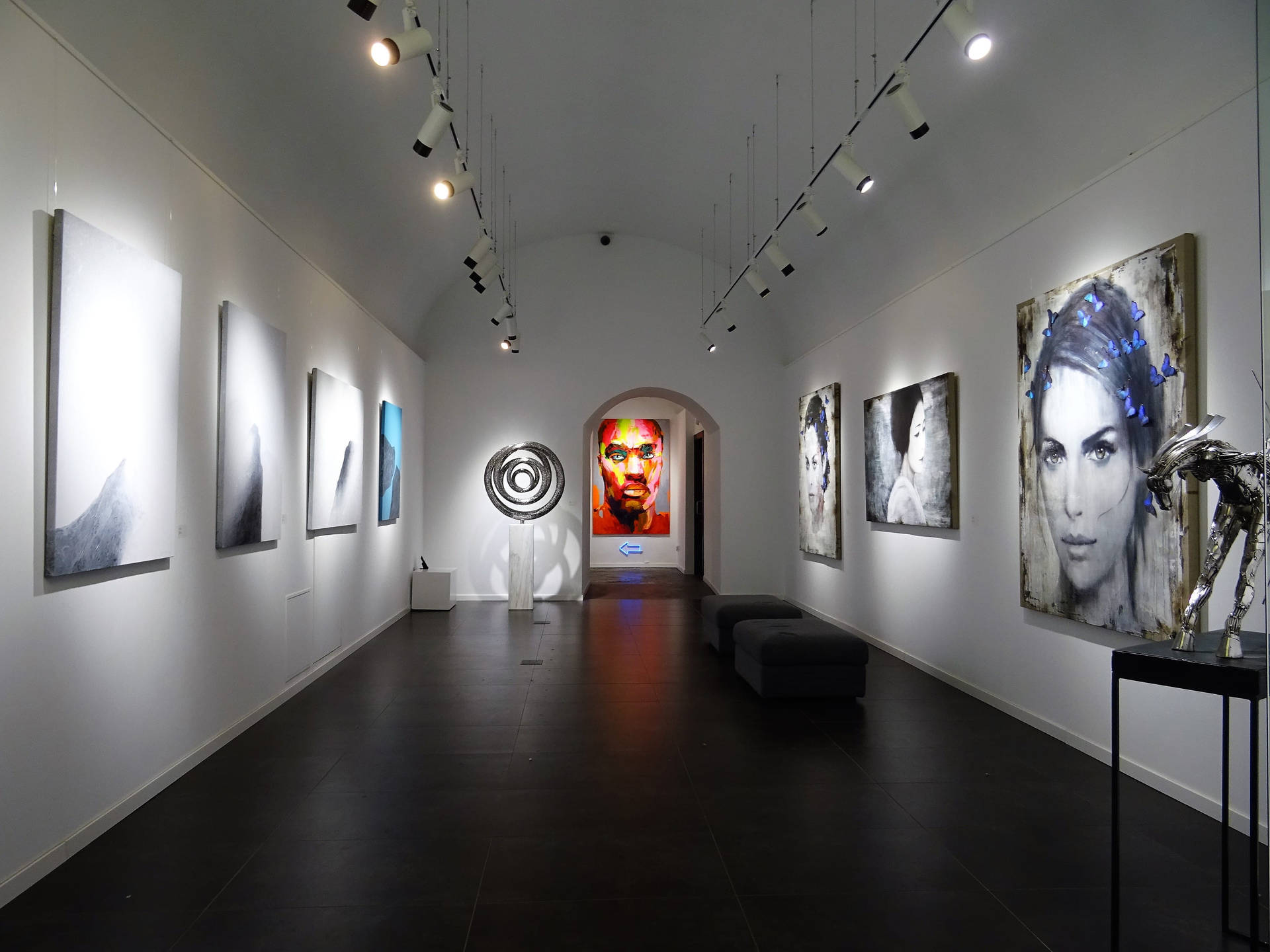 Art Gallery With Human Portraits