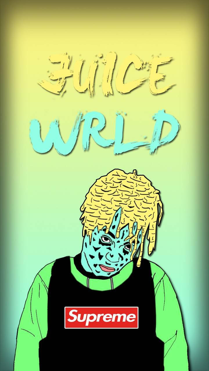 Art Of Juice Wrld Cartoon Background