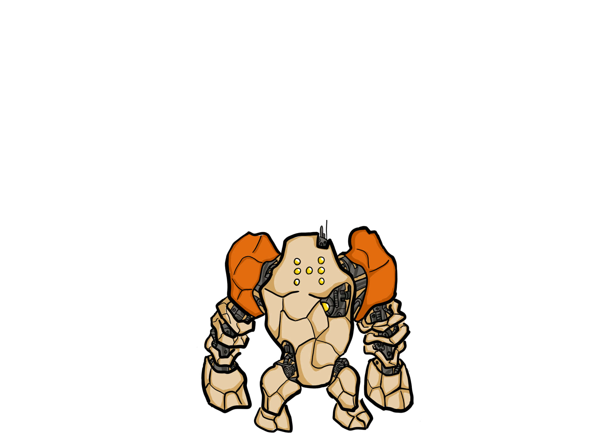 Art Of Regirock With White Backdrop Background