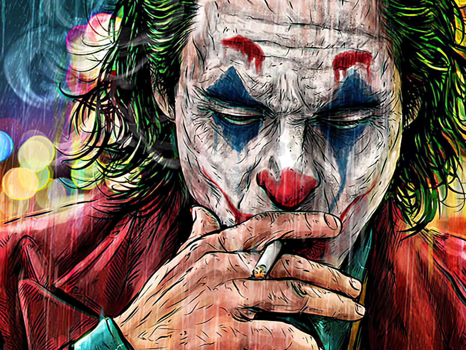 Art Of Smoking Joker Pfp Background