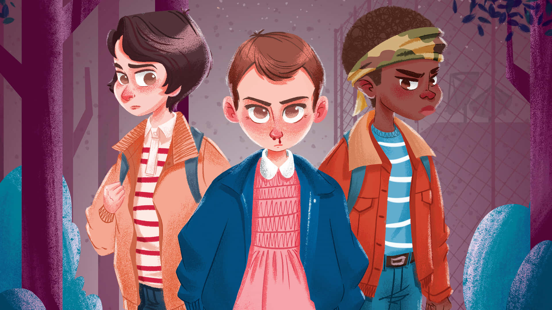 Art Of Stranger Things Trio Background