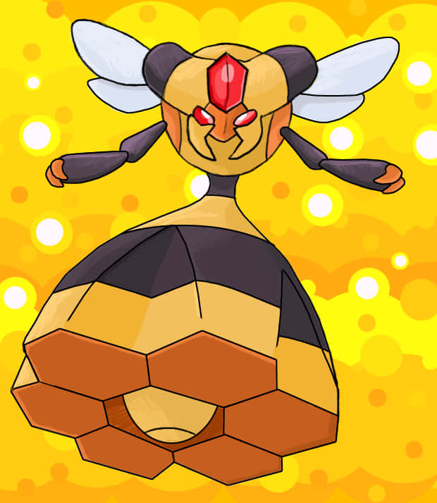 Art Of Vespiquen With Bubbly Yellow Backdrop Background